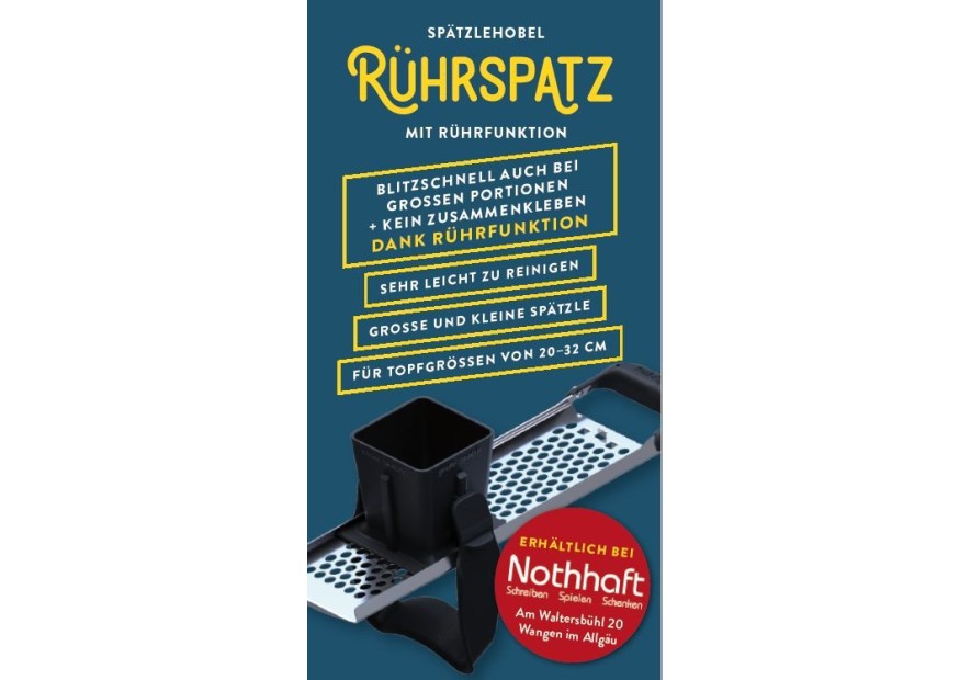 Rührspatz - DER Spätzlehobel